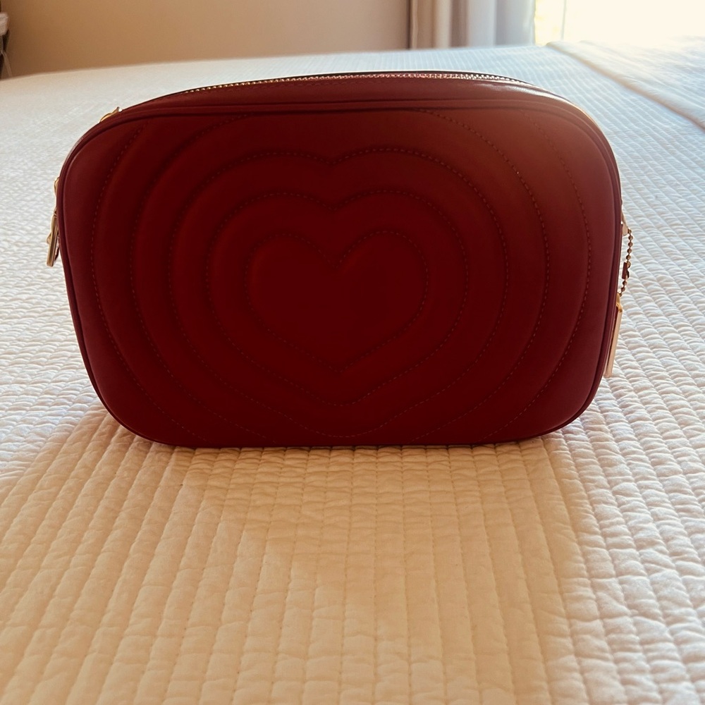 Coach Red Crossbody Bag with Structured Design